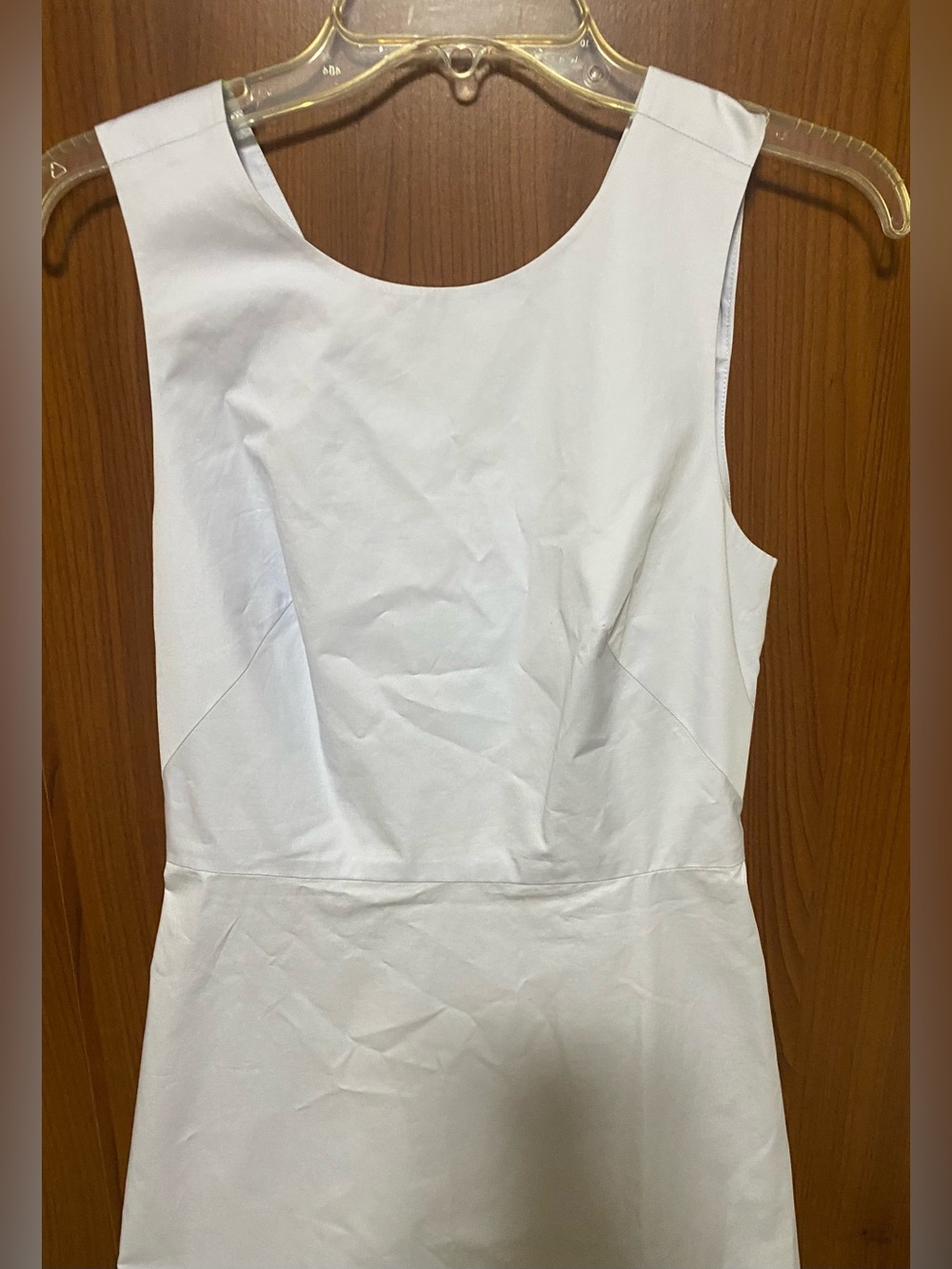 Everlane cotton poplin sleeveless light blue back cutout summer midi dress  S - Picture 2 of 8